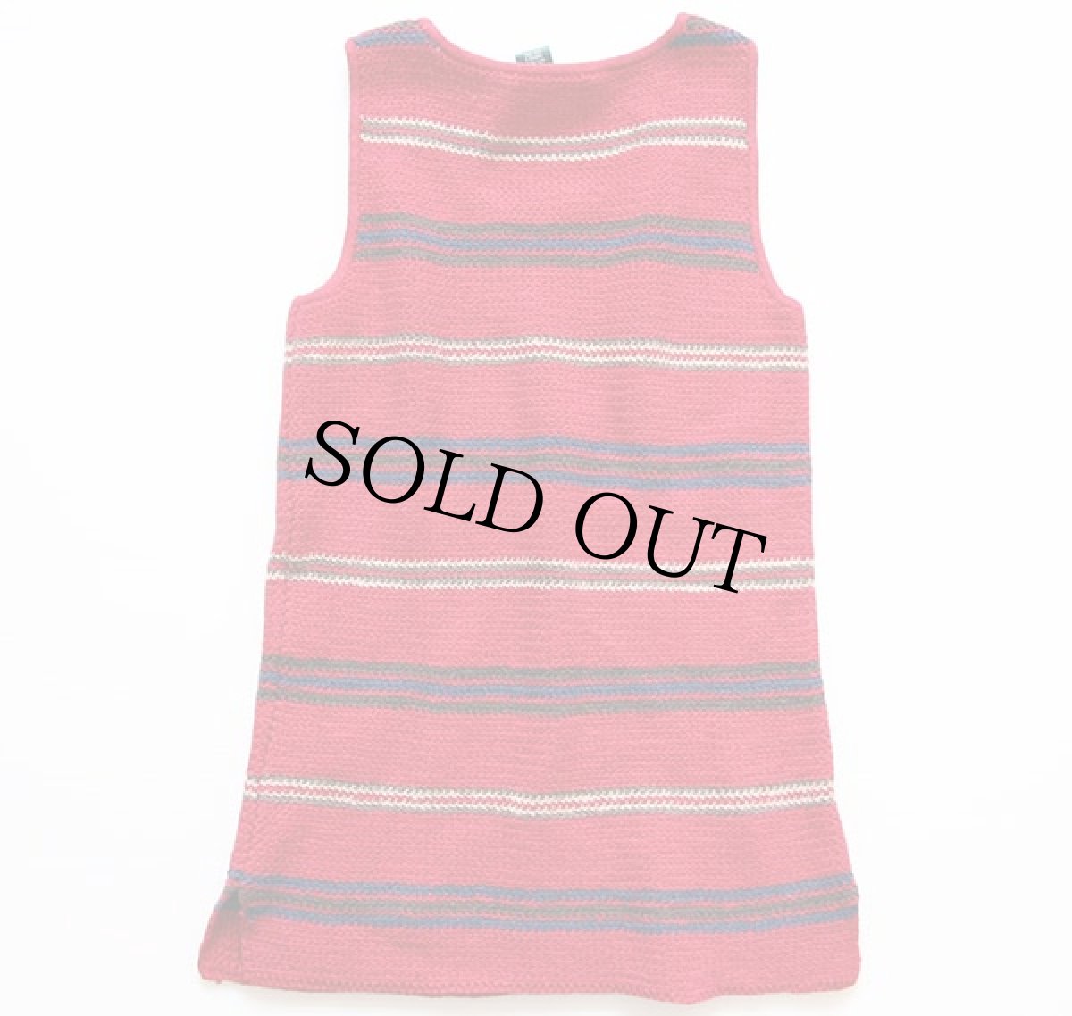 画像2: LAUREN ラルフローレン リネン×コットン ニット ノースリーブ S (2)