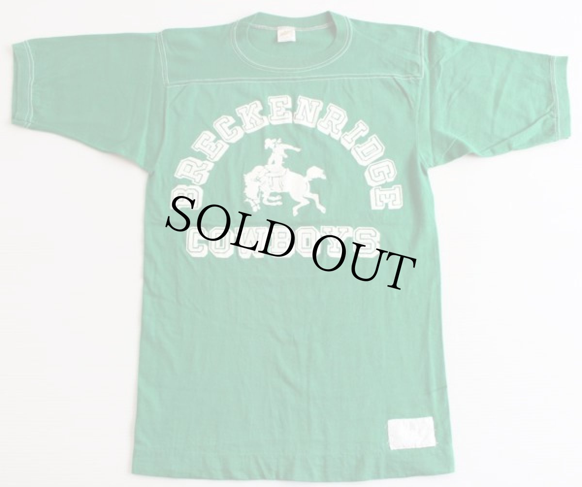 画像2: 80s BRECKENRIDGE COWBOYS コットンTシャツ 緑 M (2)