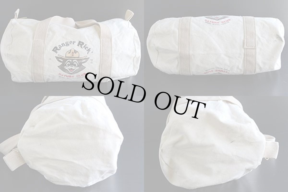 画像2: 70s 染み込みプリント キャンバス ダッフルバッグ (2)