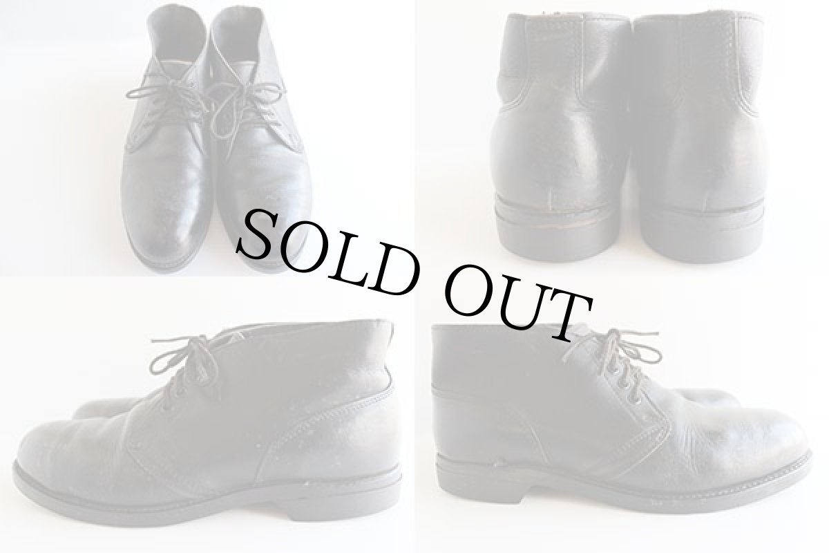 画像2: 70s 米軍 スチールトゥ チャッカブーツ 黒 9.5R (2)