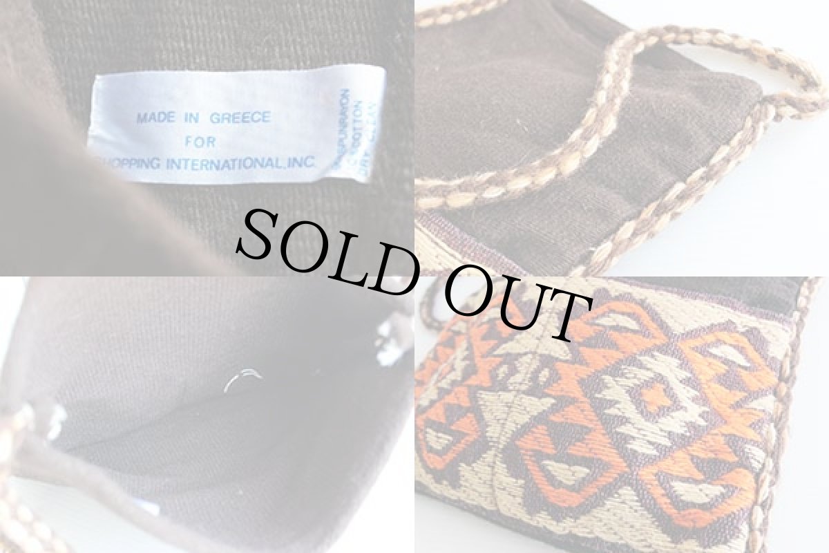 画像3: ギリシャ製 織り柄 ラグ ショルダーバッグ (3)