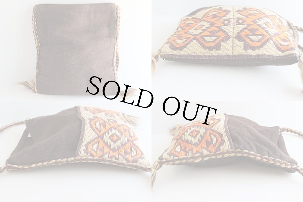 画像2: ギリシャ製 織り柄 ラグ ショルダーバッグ (2)