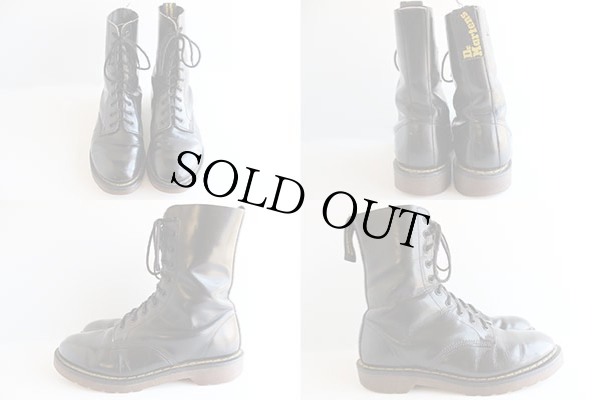 画像2: 英国製 DR.MARTENSドクターマーチン 10ホールブーツ 黒 UK5 (2)