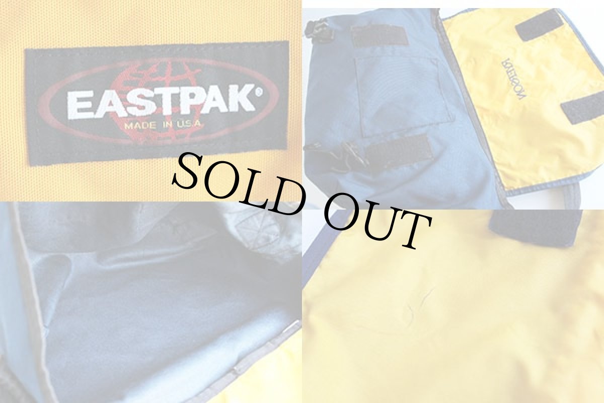 画像3: 90s USA製 EASTPAKイーストパック ショルダーバッグ 紺x黄 (3)