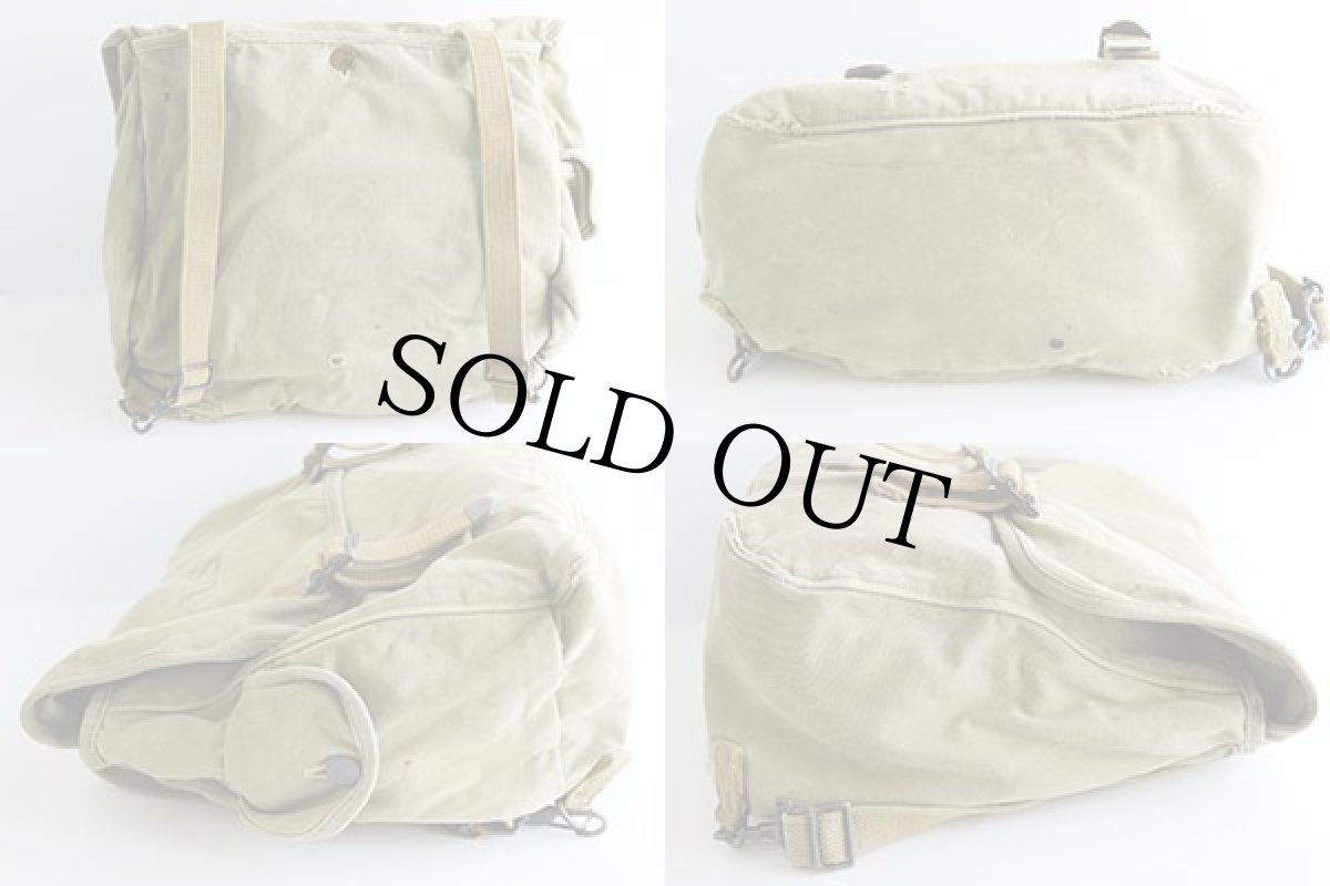 画像2: 40s 米軍 M-1936 U.S.ステンシル キャンバス ミュゼットバッグ オリーブドラブ (2)