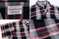 画像3: 50s PENNEY'S TOWNCRAFT オンブレチェック 半袖 オープンカラー レーヨンシャツ L (3)