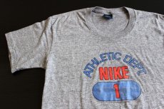 画像1: 80s USA製 NIKEナイキ Tシャツ 杢グレーXL (1)