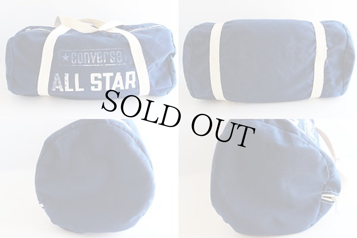 画像2: 80s CONVERSEコンバース ALL STARオールスター ミニ ダッフルバッグ 紺x白 (2)