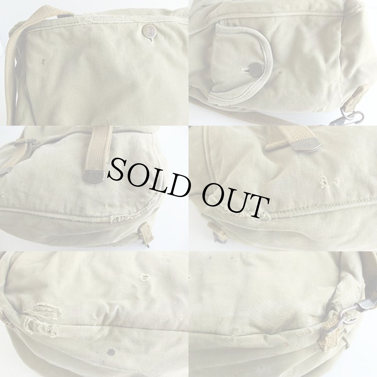 画像4: 40s 米軍 M-1936 U.S.ステンシル キャンバス ミュゼットバッグ オリーブドラブ (4)