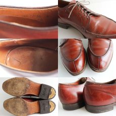 画像3: 60s SEARS Gold Bond スプリットトゥ レザーシューズ 赤茶 11D★革靴 (3)