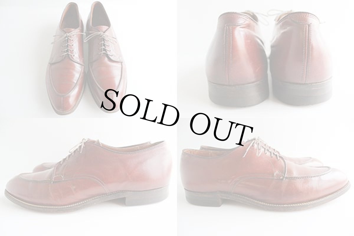 画像2: 60s SEARS Gold Bond スプリットトゥ レザーシューズ 赤茶 11D★革靴 (2)