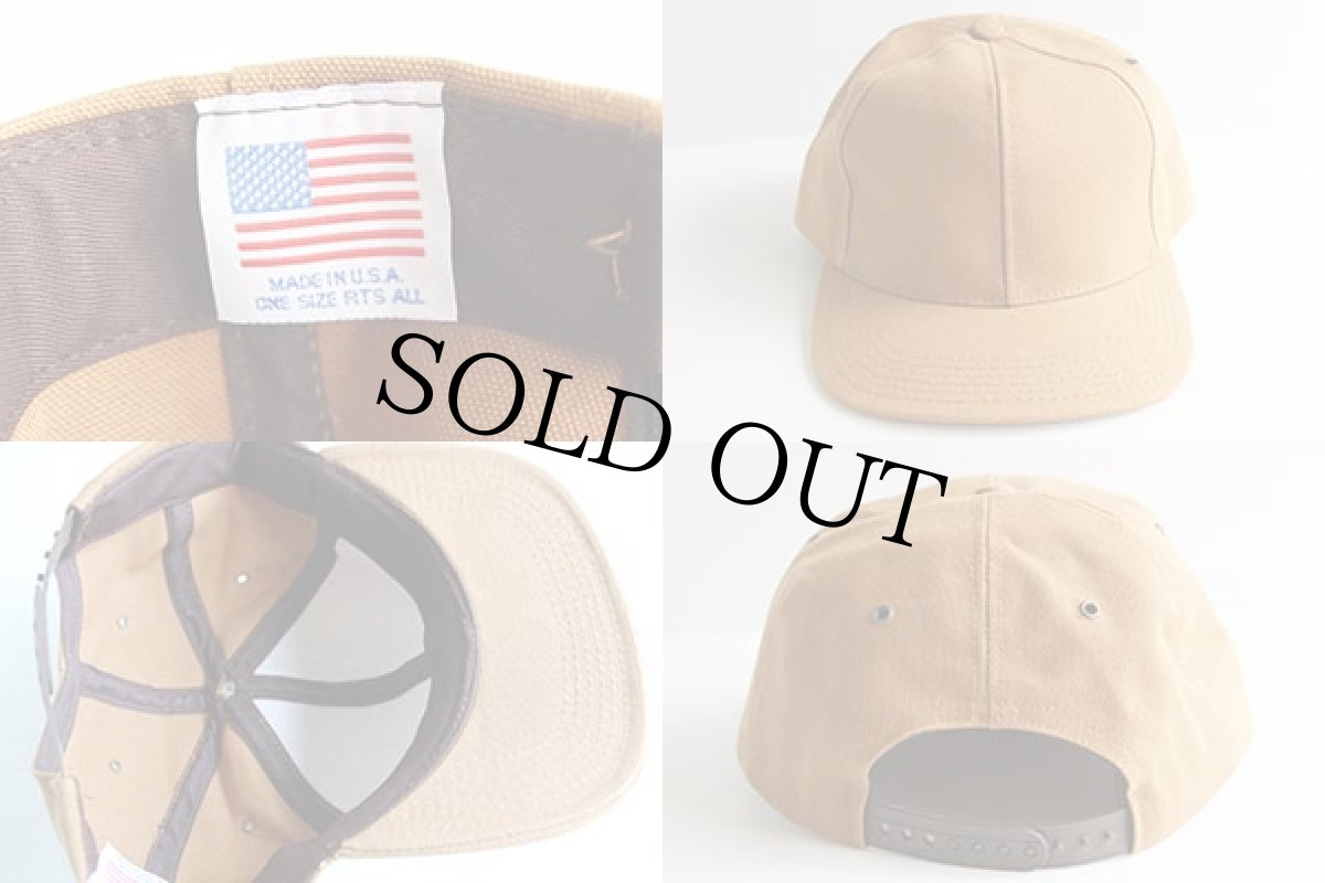 画像3: USA製 UNKNOWN 無地 ダック地 キャップ 茶 (3)