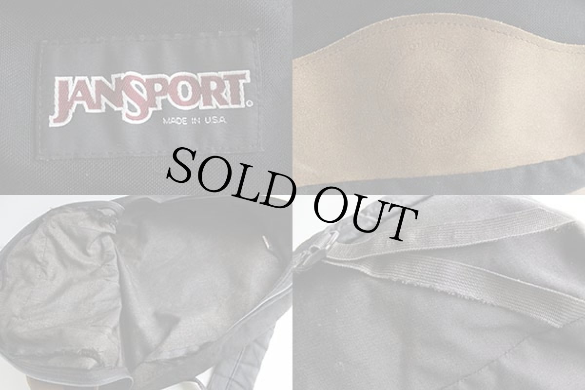 画像3: 90s USA製 JANSPORTジャンスポーツ ボトムレザー リュックサック 黒 (3)