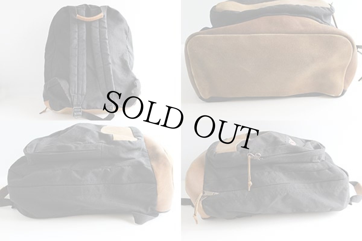 画像2: 90s USA製 JANSPORTジャンスポーツ ボトムレザー リュックサック 黒 (2)