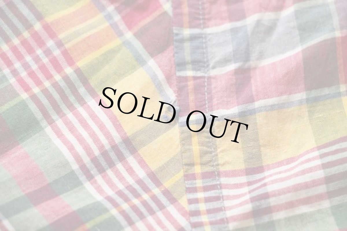 画像4: 60s Brooks Brothersブルックスブラザーズ 6ボタン マドラスチェック ボタンダウン 半袖 コットンシャツ 15.5 (4)