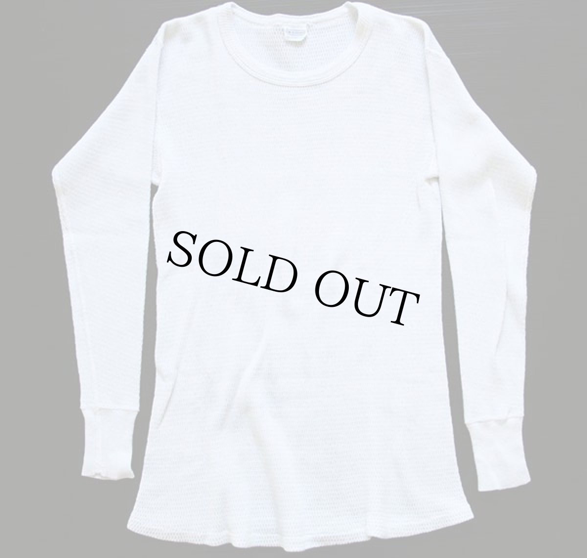 画像2: 60s MONTGOMERY WARD BRENT コットン サーマルシャツ 白 L (2)