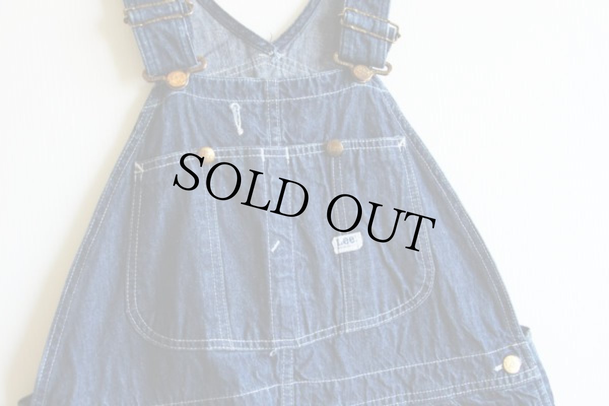 画像2: 60s USA製 Leeリー JELT DENIMジェルトデニム オーバーオール (2)