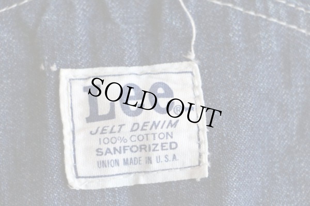 画像3: 60s USA製 Leeリー JELT DENIMジェルトデニム オーバーオール (3)