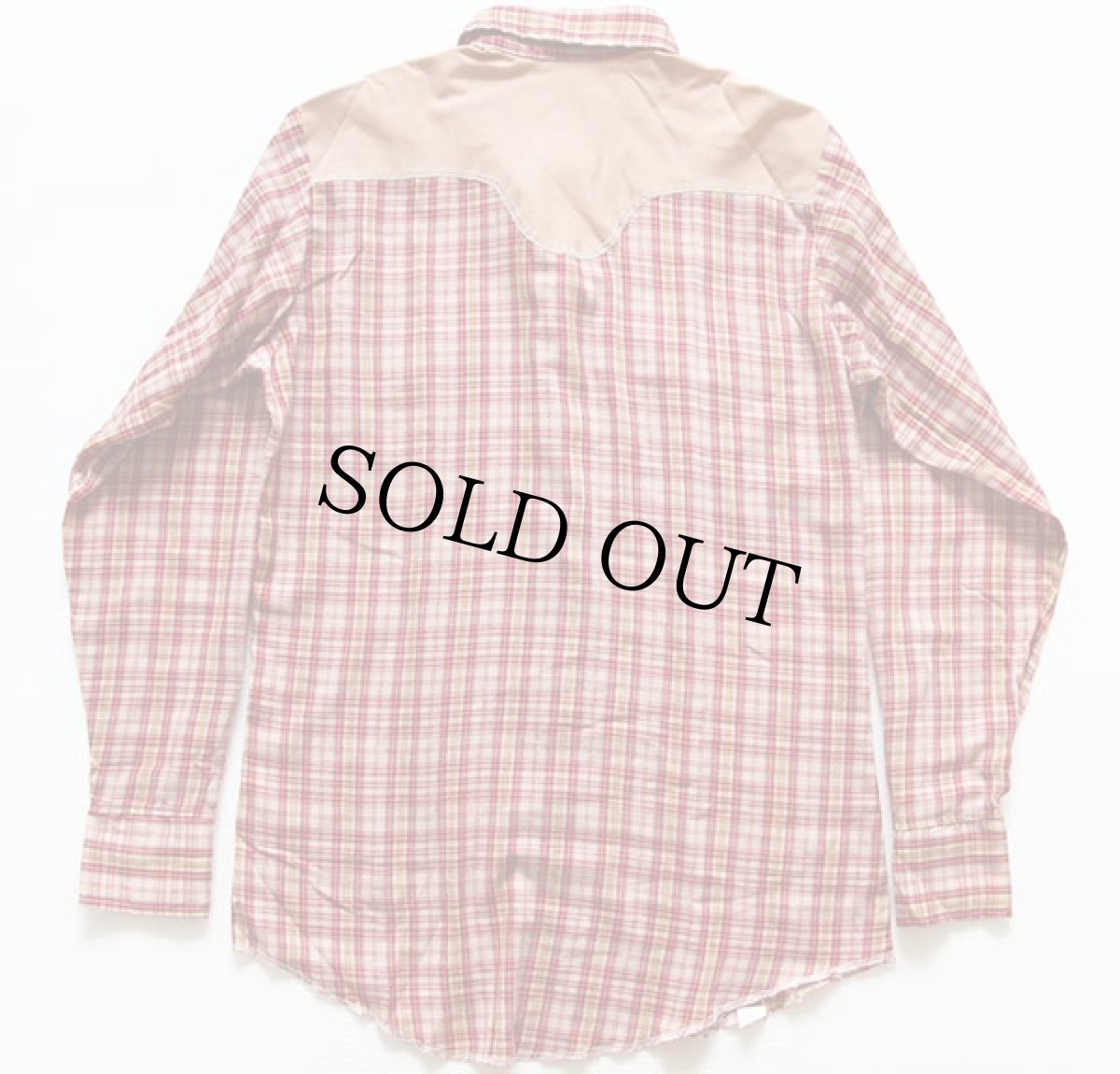 画像2: 70s USA製 Wranglerラングラー チェック ウエスタンシャツ20 (2)