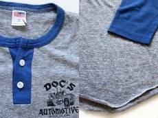 画像3: 80s USA製 DOC'S AUTOMOTIVE ヘンリーネック 七分袖 Tシャツ M (3)