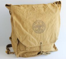 画像1: 50s BSA ボーイスカウト DIAMOND BRAND Haversack キャンバスバッグ カーキ (1)