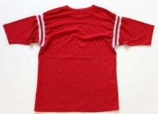 画像2: 80s ARTEX スヌーピー JOE HUSKIE コットン フットボールTシャツ 赤 (2)