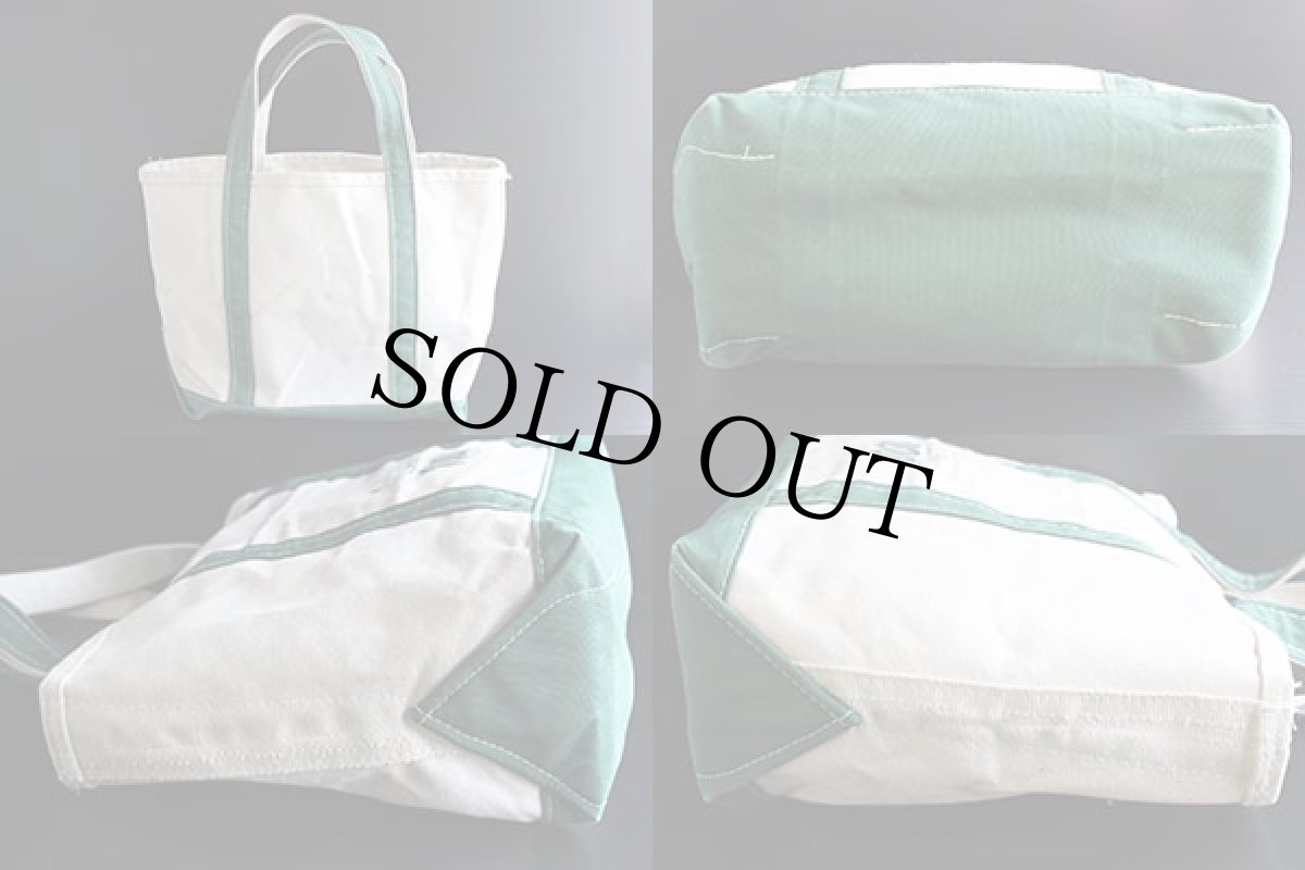 画像2: USA製 L.L.Bean BOAT AND TOTE 100YEARS キャンバス トートバッグ 緑 M★100周年 (2)