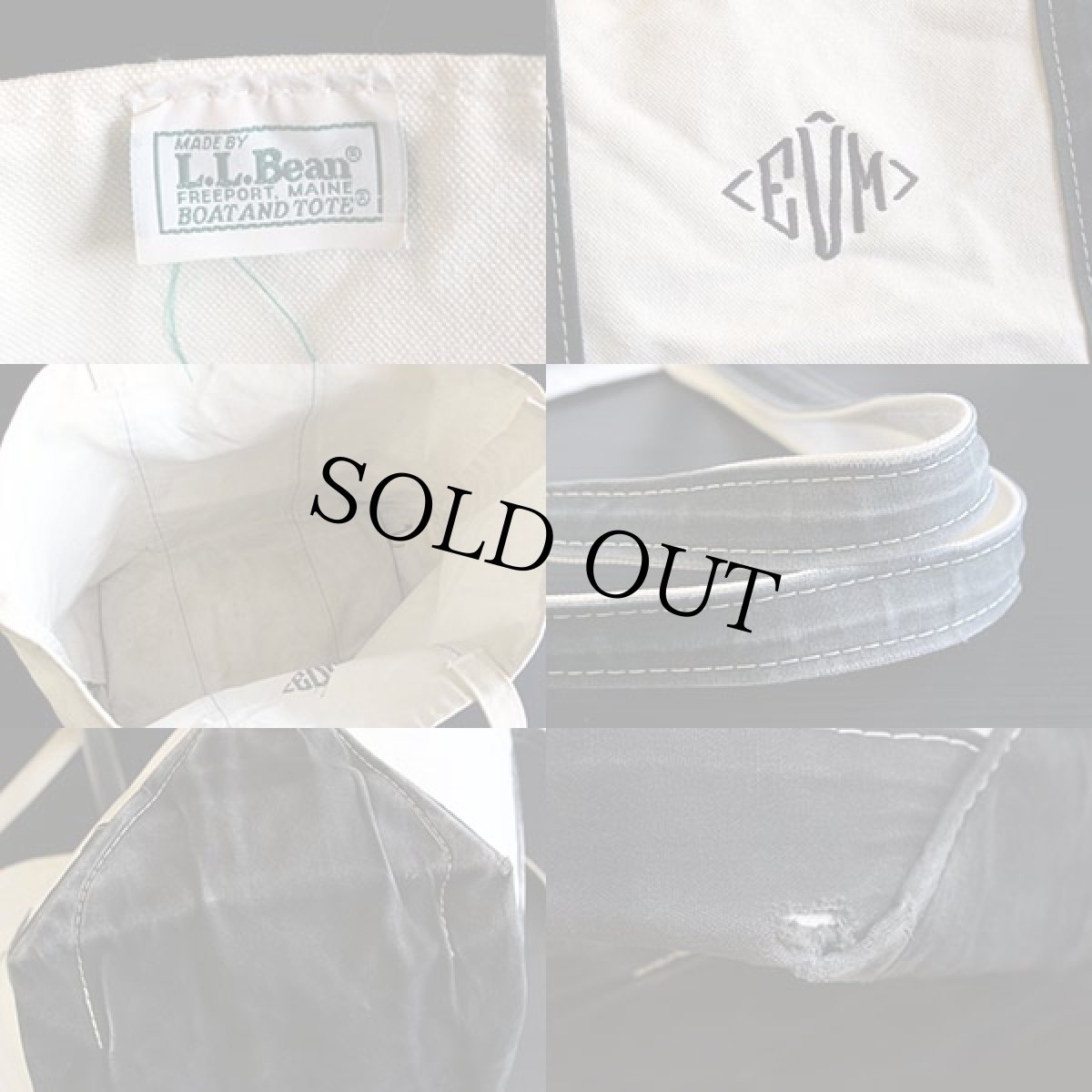 画像3: 90s L.L.Bean BOAT AND TOTE キャンバス トートバッグ 黒 XL★エクストララージ (3)