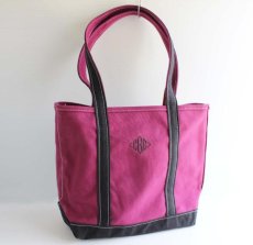 画像1: USA製 L.L.Bean BOAT AND TOTE キャンバス トートバッグ 紫×黒 M★ミディアム (1)