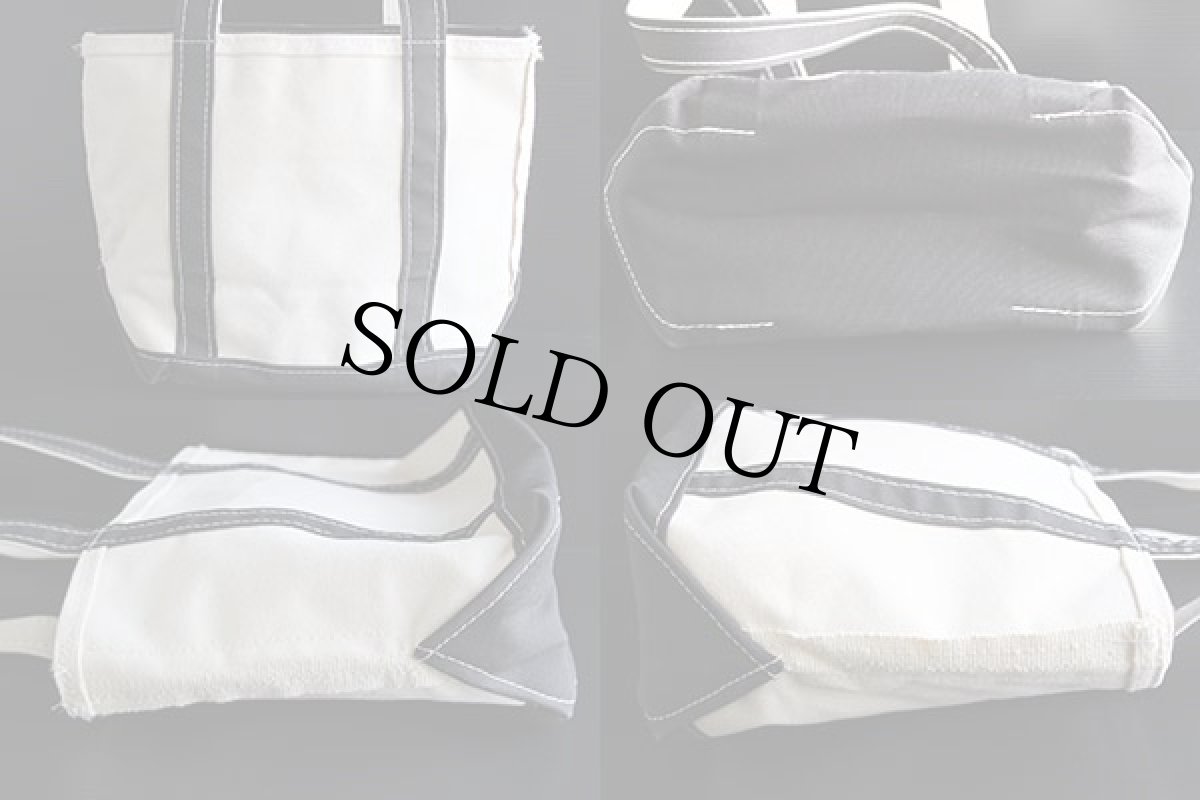 画像2: USA製 L.L.Bean BOAT AND TOTE ロングハンドル キャンバス トートバッグ ジップトップ 黒 S★スモール (2)