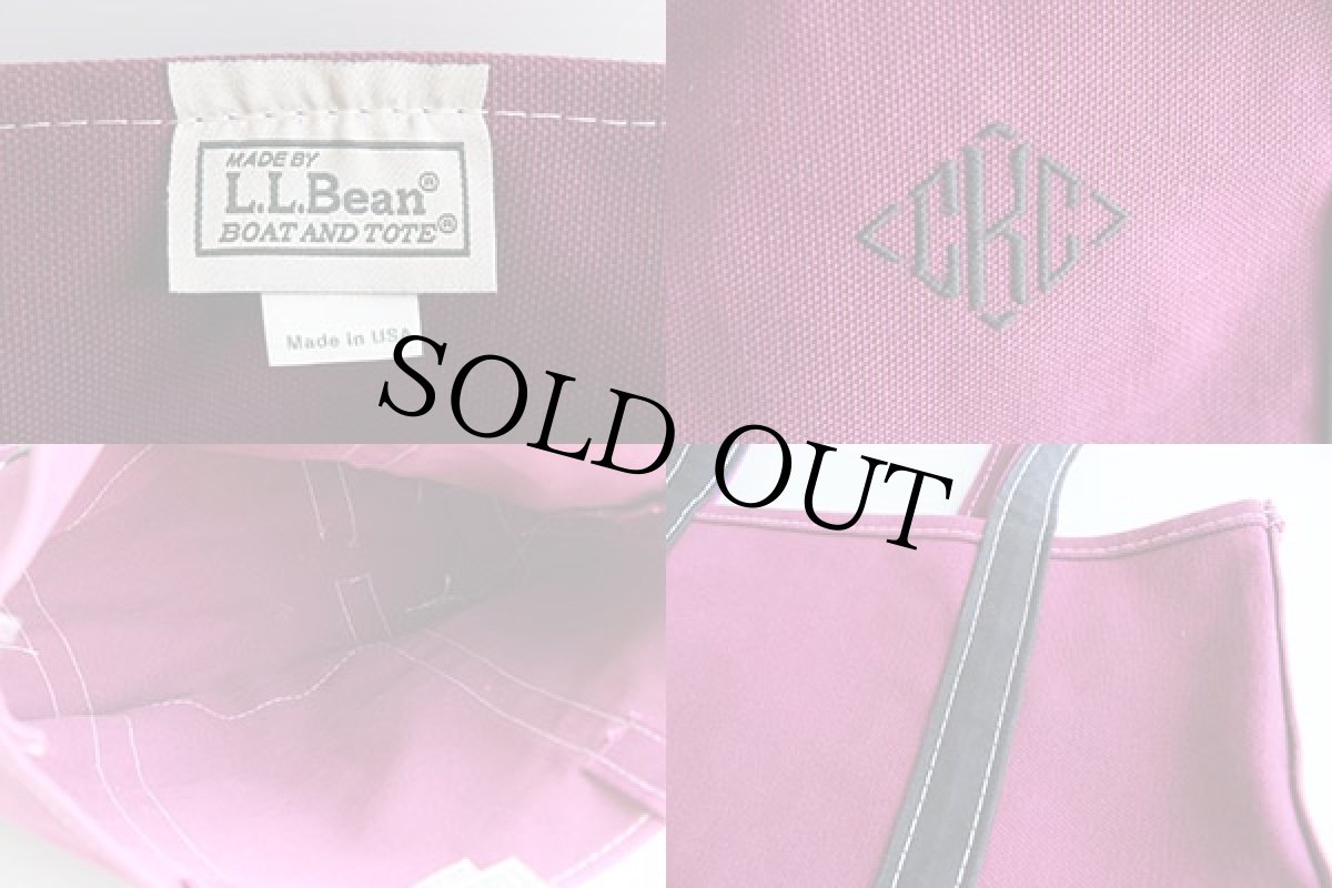 画像3: USA製 L.L.Bean BOAT AND TOTE キャンバス トートバッグ 紫×黒 M★ミディアム (3)