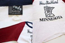 画像4: 70s USA製 New Richland ツートン 七分袖 ラグランTシャツ (4)
