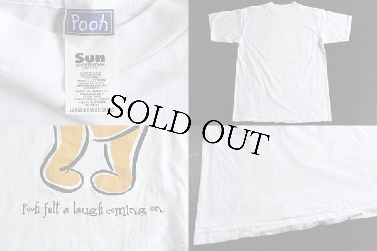 画像3: 90s USA製 Pooh クマのプーさん コットンTシャツ 白 L (3)