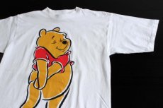 画像1: 90s USA製 Pooh クマのプーさん コットンTシャツ 白 L (1)