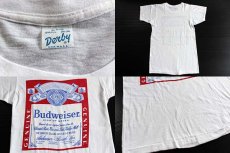 画像3: 70s USA製 Budweiserバドワイザー 染み込みプリント コットンTシャツ 白 S (3)