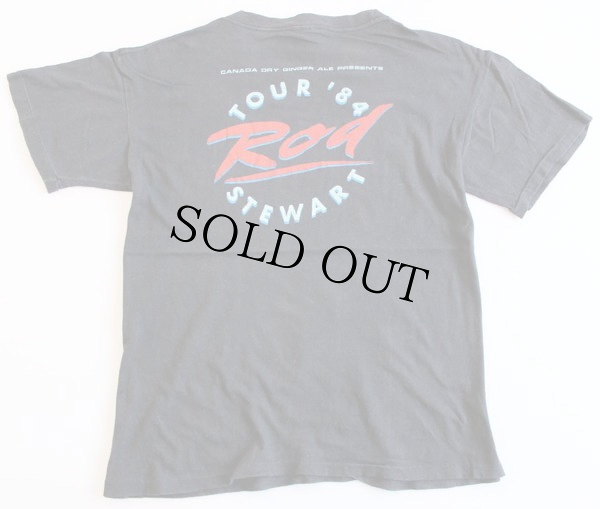 画像2: 80s ROD STEWARTロッドスチュワート 84ツアー コットンTシャツ 黒 L (2)