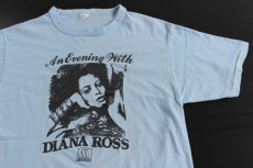 画像1: 70s USA製 An Evening with DIANA ROSSダイアナ ロス Tシャツ 水色 (1)