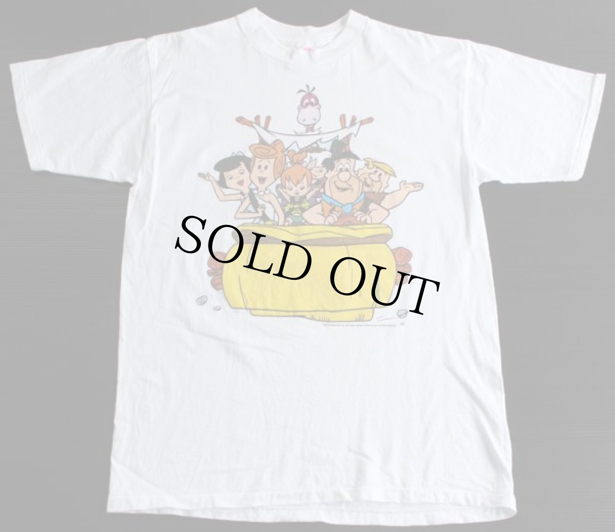 画像2: 90s USA製 The Flintstones フリントストーン コットンTシャツ 白 L (2)