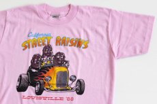 画像1: 80s USA製 カリフォルニアレーズン Tシャツ ピンク M (1)