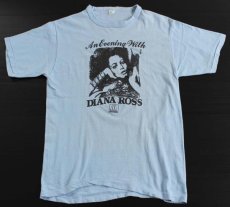 画像2: 70s USA製 An Evening with DIANA ROSSダイアナ ロス Tシャツ 水色 (2)