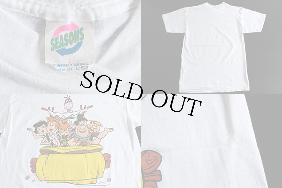 画像3: 90s USA製 The Flintstones フリントストーン コットンTシャツ 白 L (3)