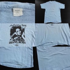 画像3: 70s USA製 An Evening with DIANA ROSSダイアナ ロス Tシャツ 水色 (3)