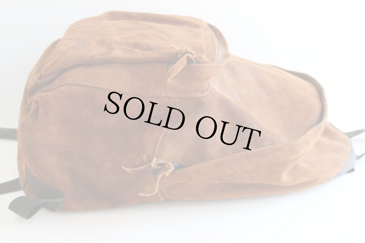 画像3: 80s USA製 EASTPAKイーストパック スエード レザー リュックサック 茶 (3)