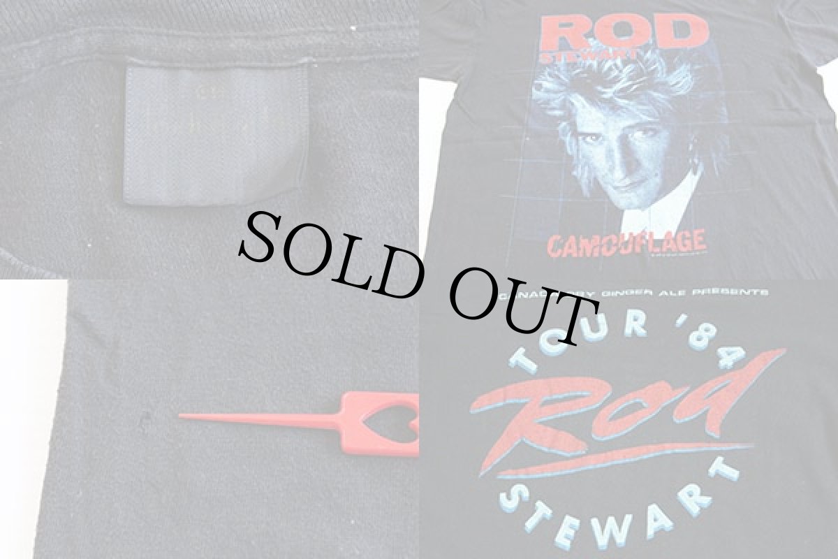 画像3: 80s ROD STEWARTロッドスチュワート 84ツアー コットンTシャツ 黒 L (3)