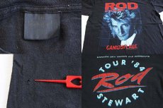 画像3: 80s ROD STEWARTロッドスチュワート 84ツアー コットンTシャツ 黒 L (3)