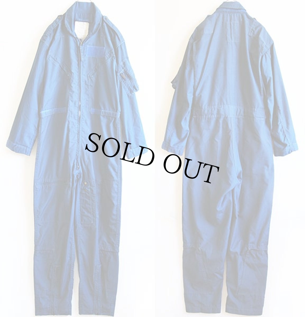 画像2: 80s 米軍 USAF CWU-73/P カバーオール フライトスーツ 紺 40R (2)