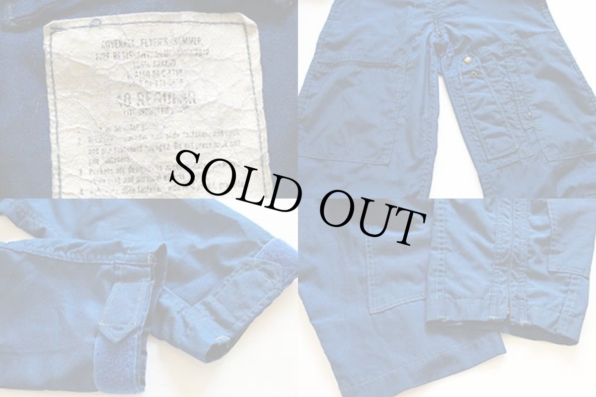 画像3: 80s 米軍 USAF CWU-73/P カバーオール フライトスーツ 紺 40R (3)