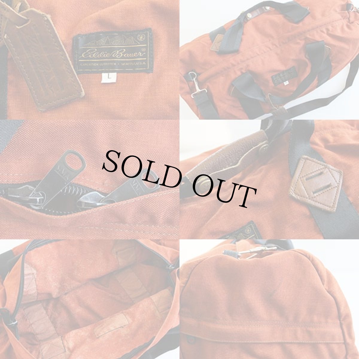 画像3: 70s EddieBauerエディーバウアー ダッフルバッグ オレンジ L (3)