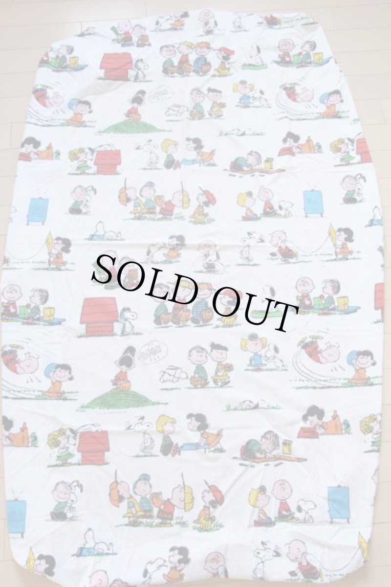 画像2: 70s USA製 TASTEMAKER スヌーピー フィットシーツ (2)