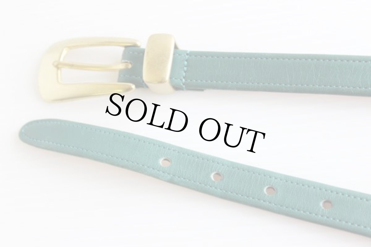 画像2: USA製 COACHコーチ カウハイド レザーベルト 緑 M★481 (2)